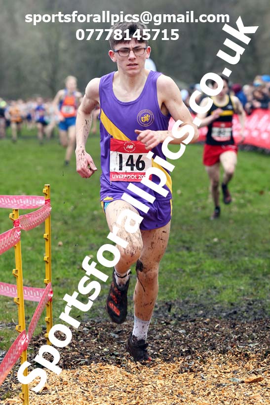 Intermediate boys, 2020 New Balance English Schools Champs., Sefton Park, Liverpool. Photo: David T. Hewitson/Sports for All Pics